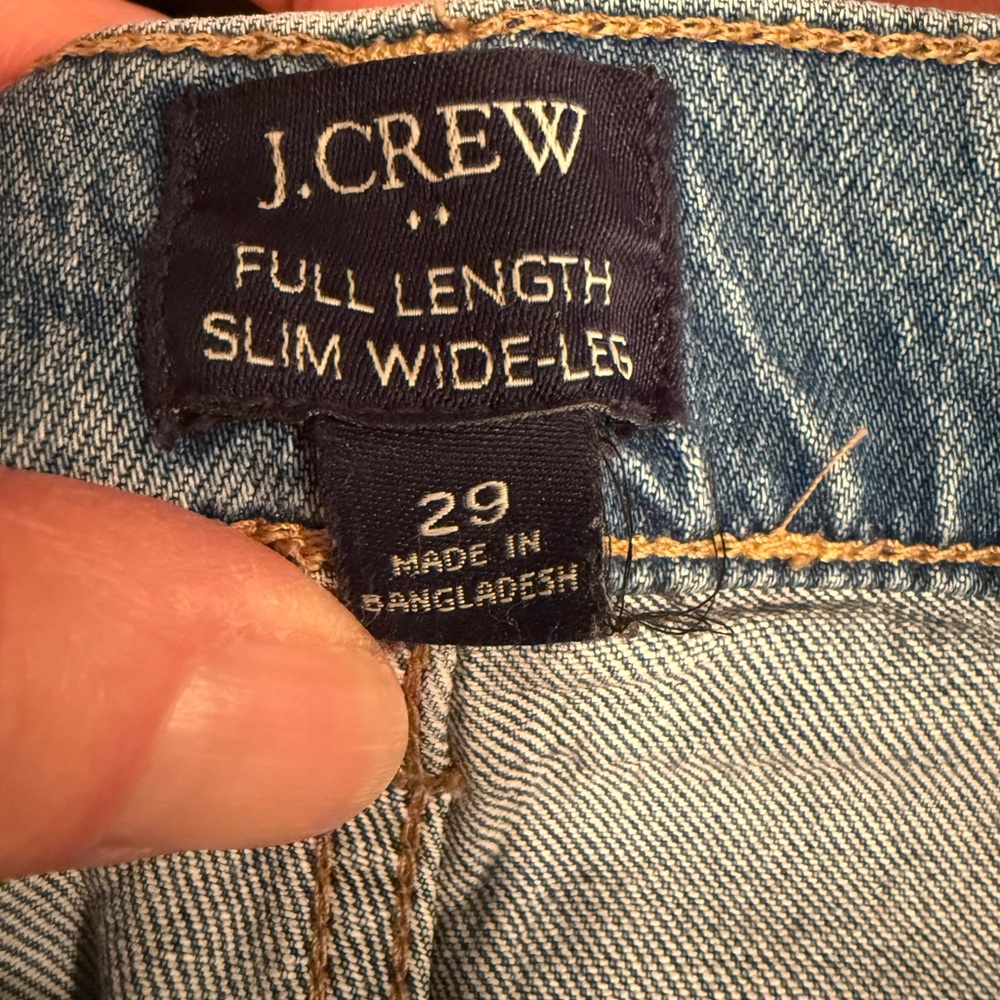J. Crew slim Wide Leg Jeans - Picture 3 of 3